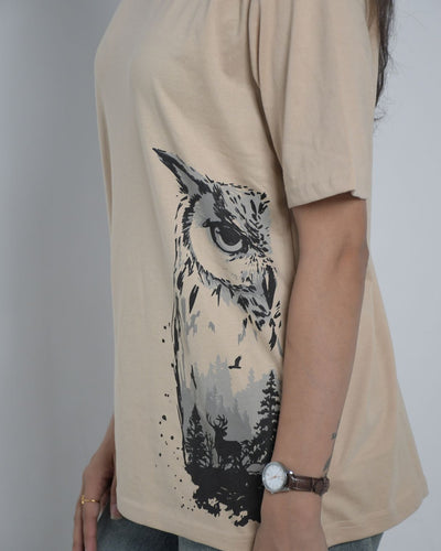 Monochrome Owl Graphic Tee