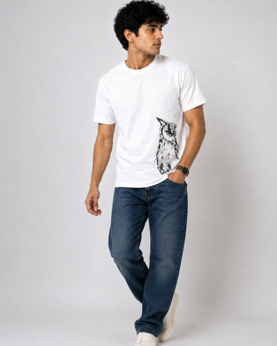 Monochrome Owl Graphic Tee