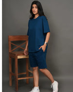 Premium Lounge Co-Ord – Pacific Teal