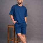 Men Premium Lounge Co-Ord – Pacific Teal