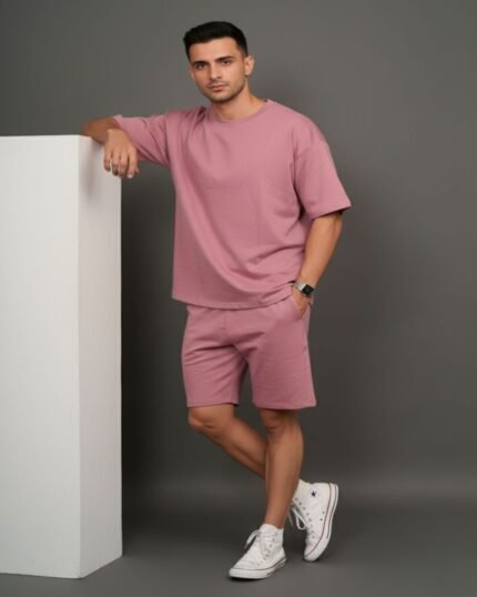 Men Premium Lounge Co-Ord – Mauve