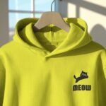 Cute Meow - Sunshine Yellow Heavyweight Hoodie