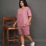 Women Premium Lounge Co-Ord- Mauve