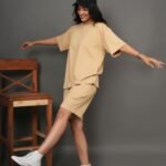 Women Premium Lounge Co-Ord - Sand Beige